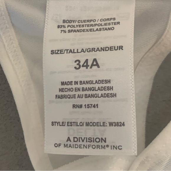 Maidenform ~ Set of 3 Big Girls Bralettes Nude White Black Size 34A - Picture 10 of 16